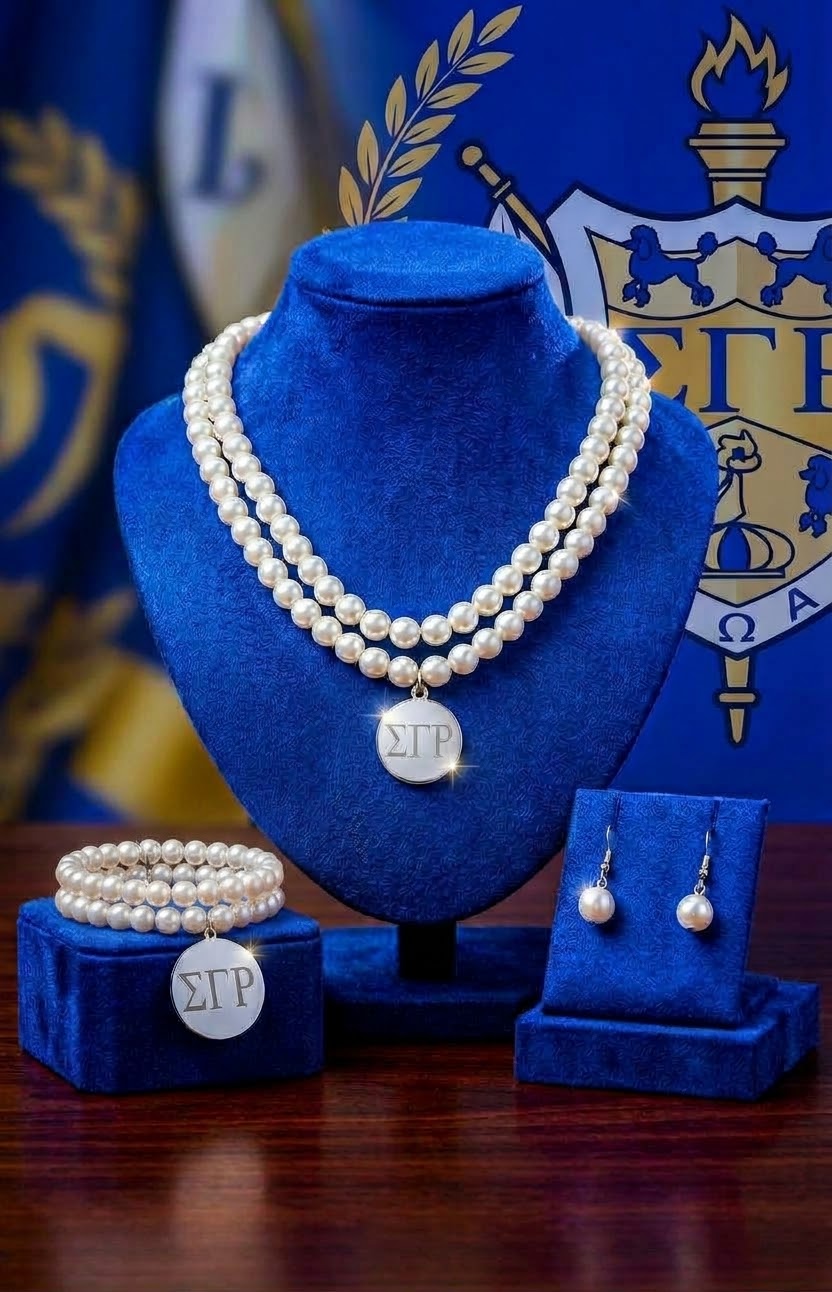 Light weight Sigma Gamma Rho Necklace set