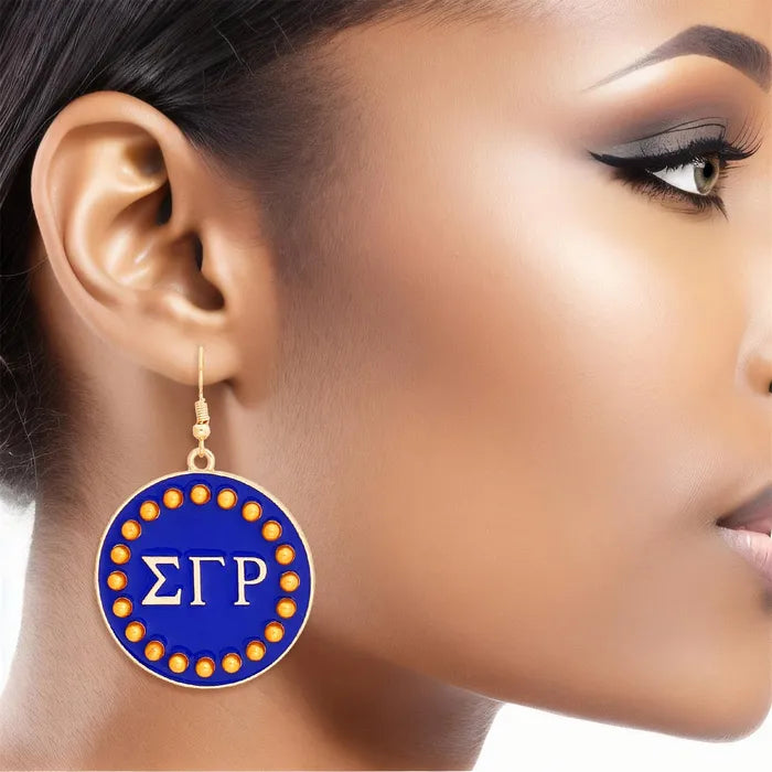 Sigma Gamma Rho fish hook earrings