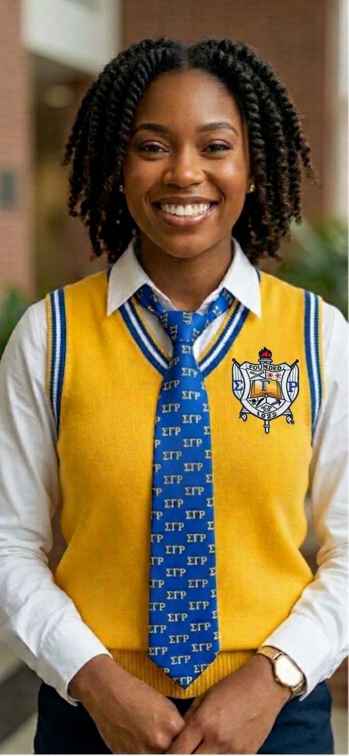 Sigma Gamma Rho prep tie look